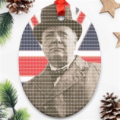 Winston Churchill Ornament (oval) 