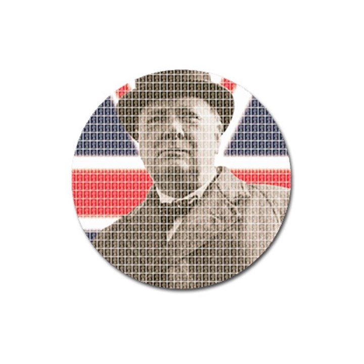 Winston Churchill Magnet 3  (Round)