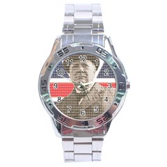 Winston Churchill Stainless Steel Analogue Watch by cocksoupart