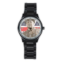 Winston Churchill Stainless Steel Round Watch by cocksoupart