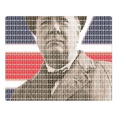 Winston Churchill Double Sided Flano Blanket (large)  by cocksoupart