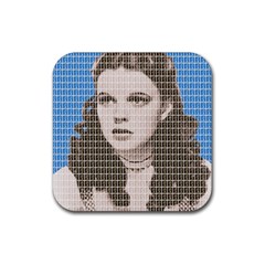 Over The Rainbow - Blue Rubber Coaster (Square) 