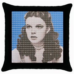 Over The Rainbow - Blue Throw Pillow Case (Black)