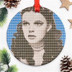 Over The Rainbow - Blue Round Ornament (Two Sides) 