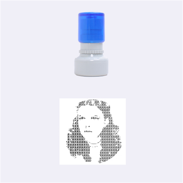 Over The Rainbow - Blue Rubber Round Stamps (Small)