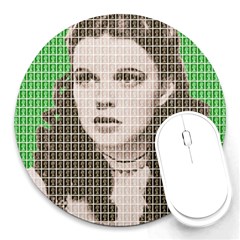 Over The Rainbow - Green Round Mousepads