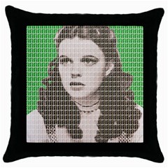 Over The Rainbow - Green Throw Pillow Case (black) by cocksoupart