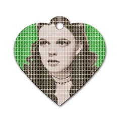 Over The Rainbow - Green Dog Tag Heart (two Sides)