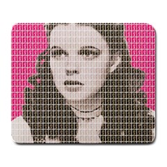 Over The Rainbow - Pink Large Mousepads by cocksoupart