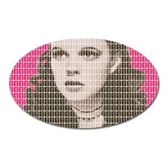 Over The Rainbow - Pink Oval Magnet by cocksoupart