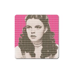 Over The Rainbow - Pink Square Magnet by cocksoupart