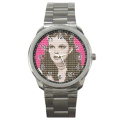 Over The Rainbow - Pink Sport Metal Watch by cocksoupart