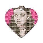 Over the Rainbow - Pink Dog Tag Heart (One Side) Front