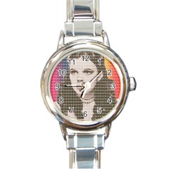 Over The Rainbow Round Italian Charm Watch