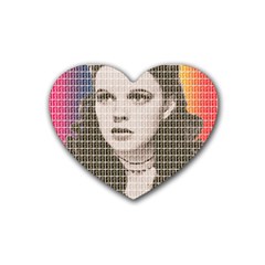 Over The Rainbow Rubber Coaster (heart) 