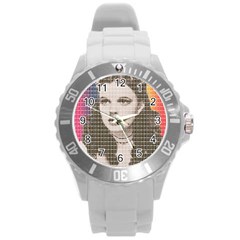 Over The Rainbow Round Plastic Sport Watch (l)