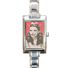 Over The Rainbow - Red Rectangle Italian Charm Watch