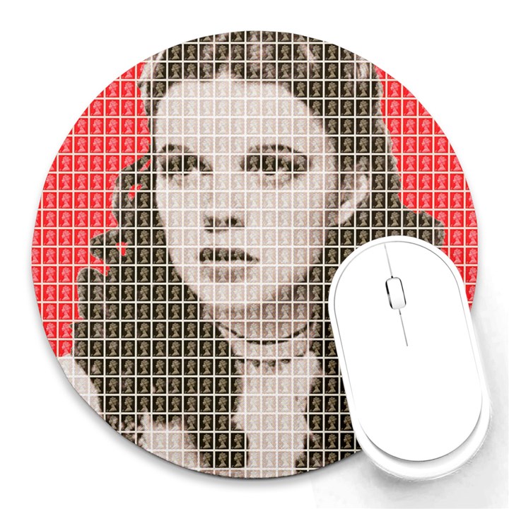 Over the Rainbow - Red Round Mousepads