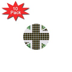 Green Flag 1  Mini Buttons (10 Pack)  by cocksoupart