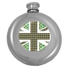 Green Flag Round Hip Flask (5 Oz) by cocksoupart