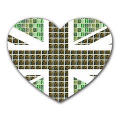 Green Flag Heart Mousepads by cocksoupart