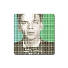 Sinatra Mug Shot Square Magnet