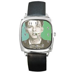 Sinatra Mug Shot Square Metal Watch by cocksoupart