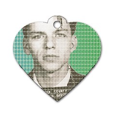 Sinatra Mug Shot Dog Tag Heart (two Sides) by cocksoupart