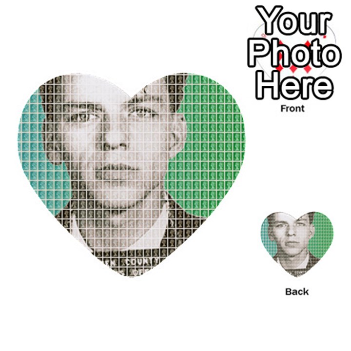 Sinatra Mug Shot Multi-purpose Cards (Heart) 