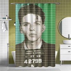 Sinatra Mug Shot Shower Curtain 48  X 72  (small) 