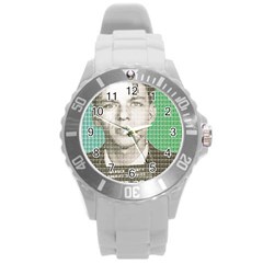 Sinatra Mug Shot Round Plastic Sport Watch (l) by cocksoupart