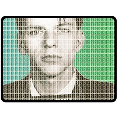 Sinatra Mug Shot Double Sided Fleece Blanket (large) 