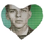 Sinatra Mug Shot Large 19  Premium Flano Heart Shape Cushions Back