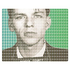 Sinatra Mug Shot Double Sided Flano Blanket (medium) 