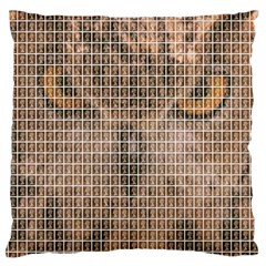 Owl Large Cushion Case (two Sides) by cocksoupart