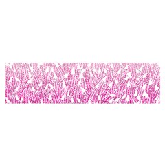 Pink Ombre Feather Pattern, White, Satin Scarf (oblong)