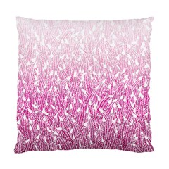 Pink Ombre Feather Pattern, White, Standard Cushion Case (two Sides) by Zandiepants