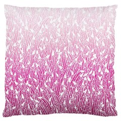 Pink Ombre Feather Pattern, White, Standard Flano Cushion Case (one Side)