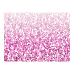 Pink Ombre Feather Pattern, White, Double Sided Flano Blanket (mini) by Zandiepants