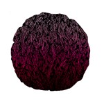 Pink Ombre feather pattern, black, Standard 15  Premium Round Cushion  Front