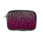 Pink Ombre feather pattern, black, Coin Purse Front