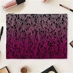 Pink Ombre feather pattern, black, Cosmetic Bag (XL) Front