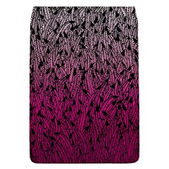 Pink Ombre Feather Pattern, Black, Removable Flap Cover (l) by Zandiepants