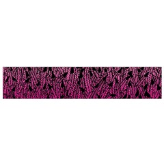 Pink Ombre Feather Pattern, Black, Flano Scarf (small) by Zandiepants