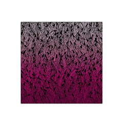 Pink Ombre Feather Pattern, Black, Satin Bandana Scarf