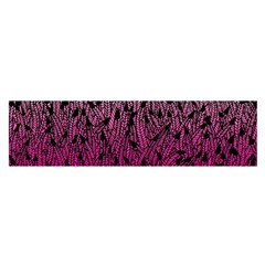 Pink Ombre Feather Pattern, Black, Satin Scarf (oblong)