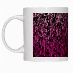 Pink Ombre Feather Pattern, Black, White Mug by Zandiepants