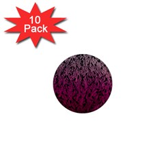 Pink Ombre Feather Pattern, Black, 1  Mini Magnet (10 Pack)  by Zandiepants