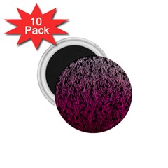 Pink Ombre Feather Pattern, Black, 1 75  Magnet (10 Pack)  by Zandiepants