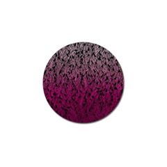 Pink Ombre Feather Pattern, Black, Golf Ball Marker (4 Pack) by Zandiepants